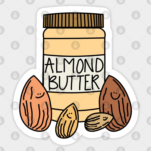 Almond, Nuts, Cute Sticker by My Bright Ink